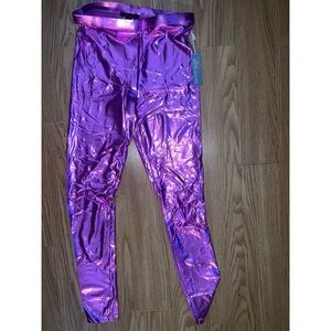 Shiny Purple Leggings, Forever 21